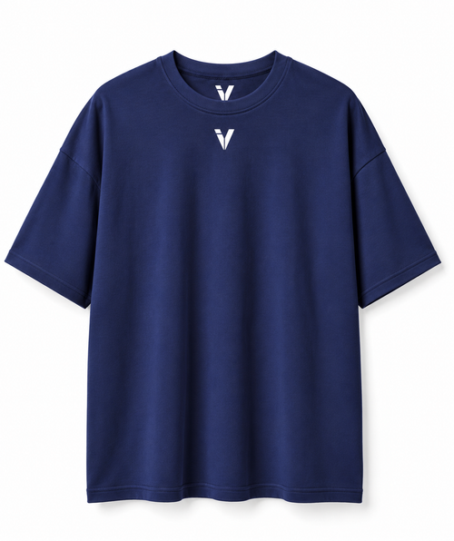 Navy Inner Voice Heavy Tee, front product view